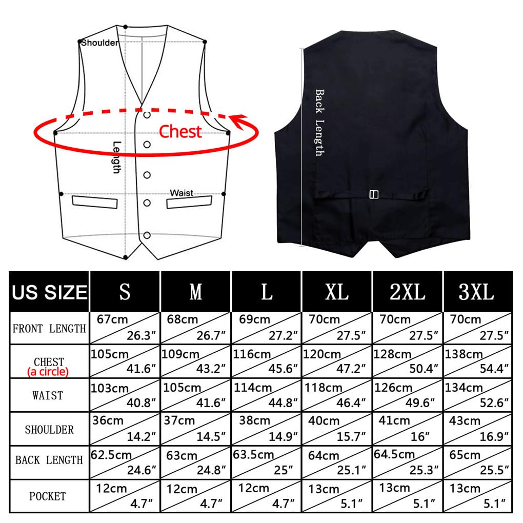 Dninmim Solide formelle Herrenweste, Jacquard, gestreifte Weste, Hochzeit, Business-Jacke
