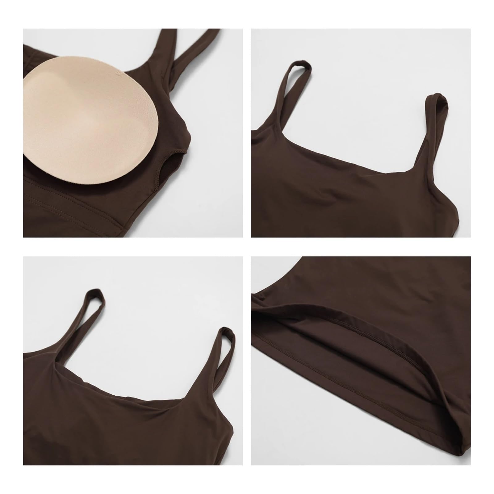 Top da Yoga Reggiseno Sportivo da Donna, Scollo Quadrato, Aderente, Canotta Yoga, Palestra, Corsa, Traspirante, Casual, vestibilità Comoda, Top Allenamento