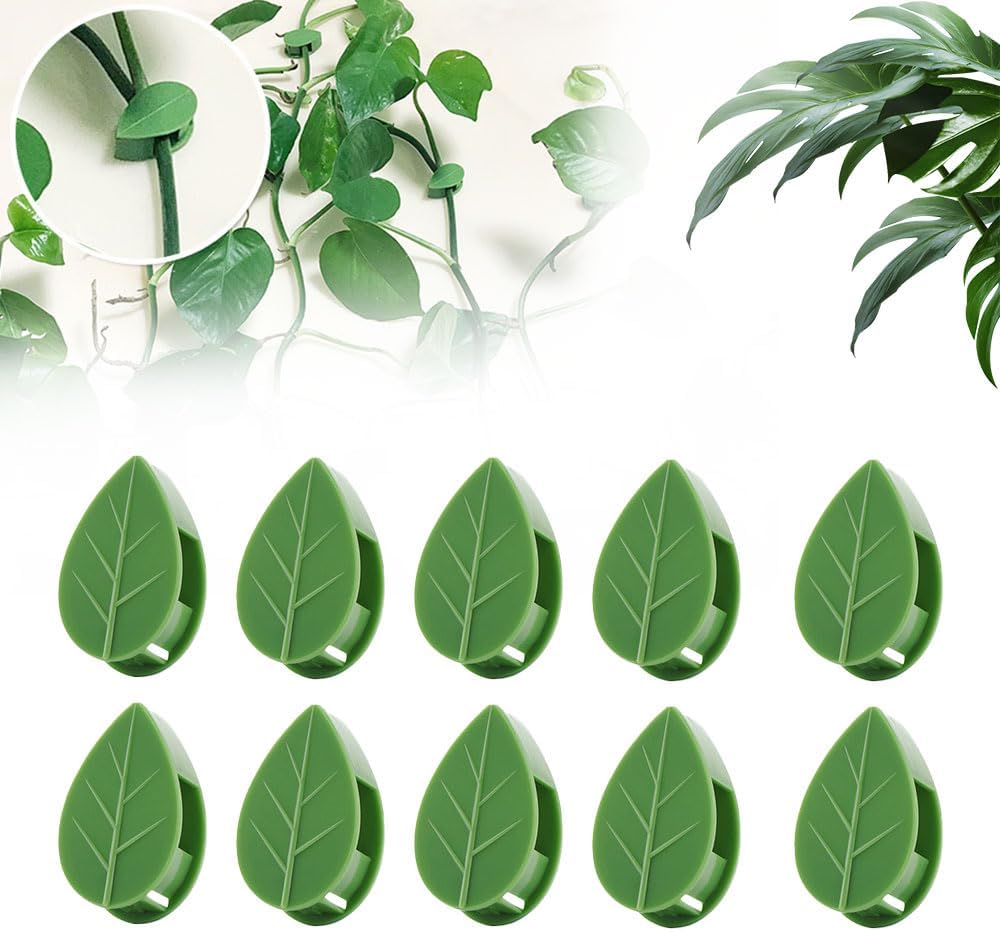 200PCS Plant Climbing Wall Fixture Clips, Plastic Support Clips for Vines and Indoor Plants, Vine Holder (A#Green)