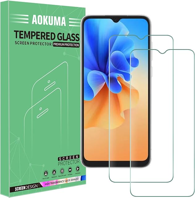 AOKUMA Tempered Glass for Blackview A55 Pro Screen Protector, [2 Pack] Premium Quality Guard Film, Case Friendly, Shatterproof, Shockproof, Scratchproof oilproof