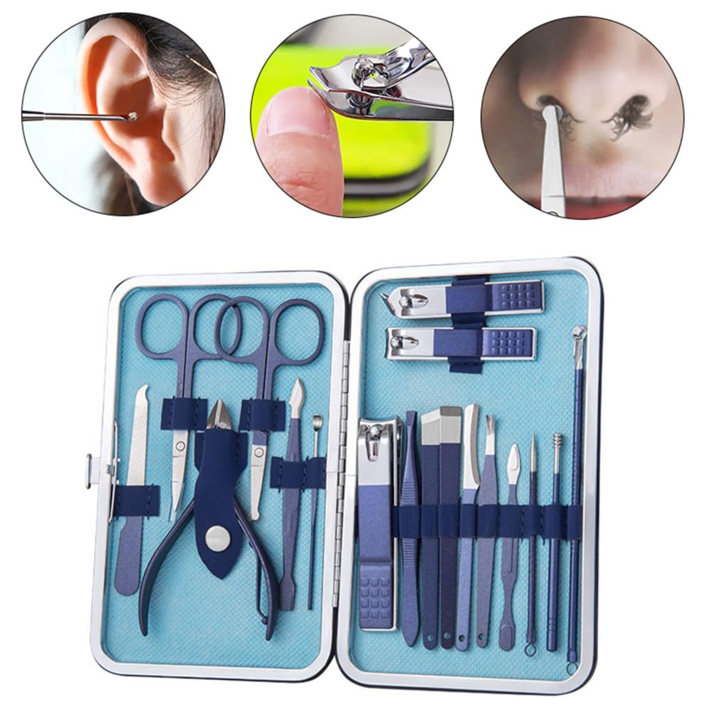 Tijeras Cortaúñas Juego Alicates para piel muerta Alicates para cortar uñas Cuchillo de pedicura Ranura para uñas Herramienta de manicura para uñas, 4