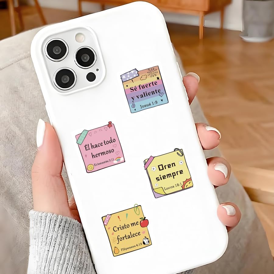500 Pcs Spanish Bible Verse Stickers Roll, Inspirational Faith Scripture Labels for Packaging, Gift Wrapping, Envelope Sealing, Journals, Scrapbooking and Daily Encouragement Use