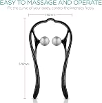 Massager de cou VOYOR Shiatsu tissu profond à double point de déclenchement pour soulagement de la douleur, design ergonomique, léger et portable MS110