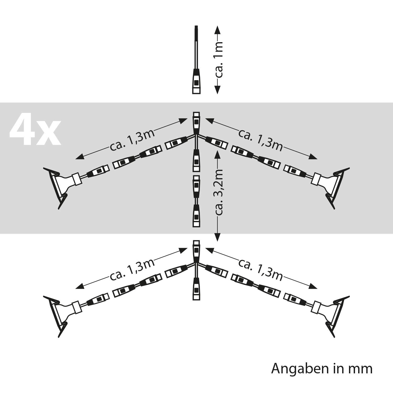 ledscom.de Reflektor wpuszczany LED DEX chrom matowy obrotowy GU49,14W każdy 450lm ciepłobiały okrągły 84mm Ø krąg śrubowy ok. 72-80mm Ø Zestaw 10 szt.