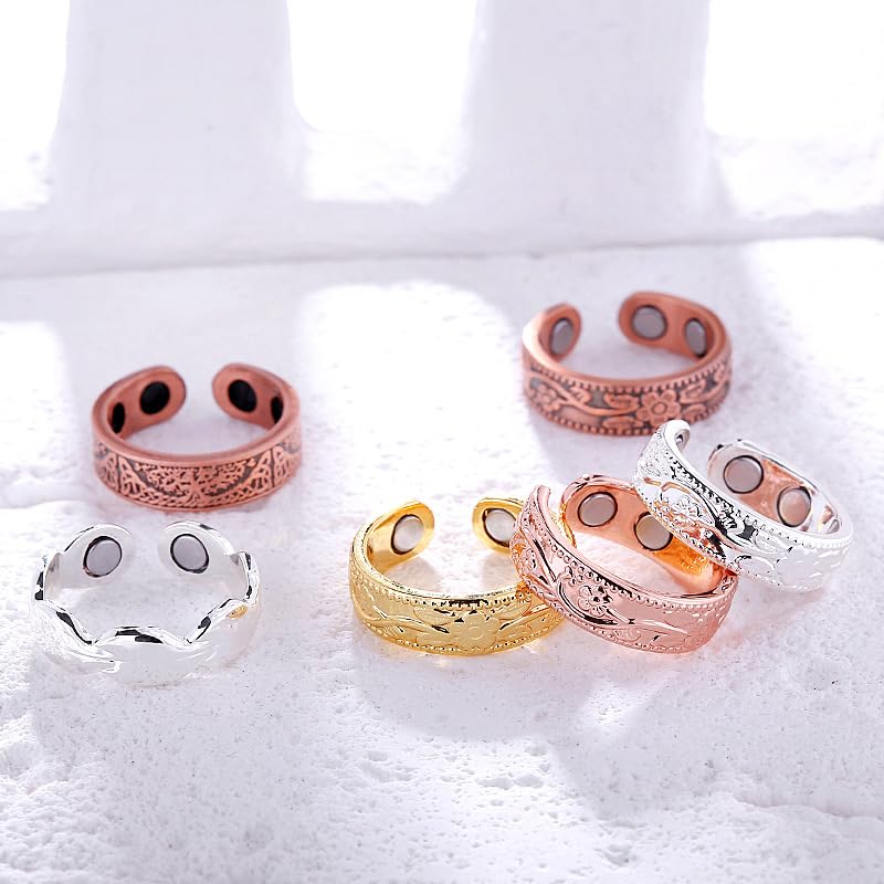 FULAIDA® Copper Magnetic Ring | Adjustable | Men & Women | Classic Design 3