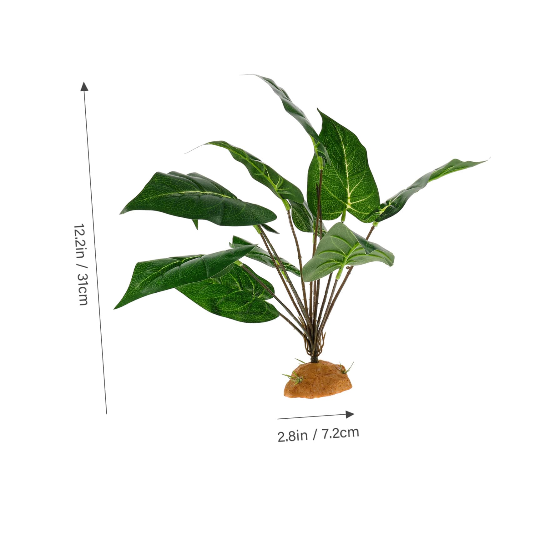VICASKY Decorative Reptile Plant Vivid Artificial Leaves for Terrarium Decor Durable Fake Plant Ornament for Gecko Habitat Look Reptile Tank Decoration
