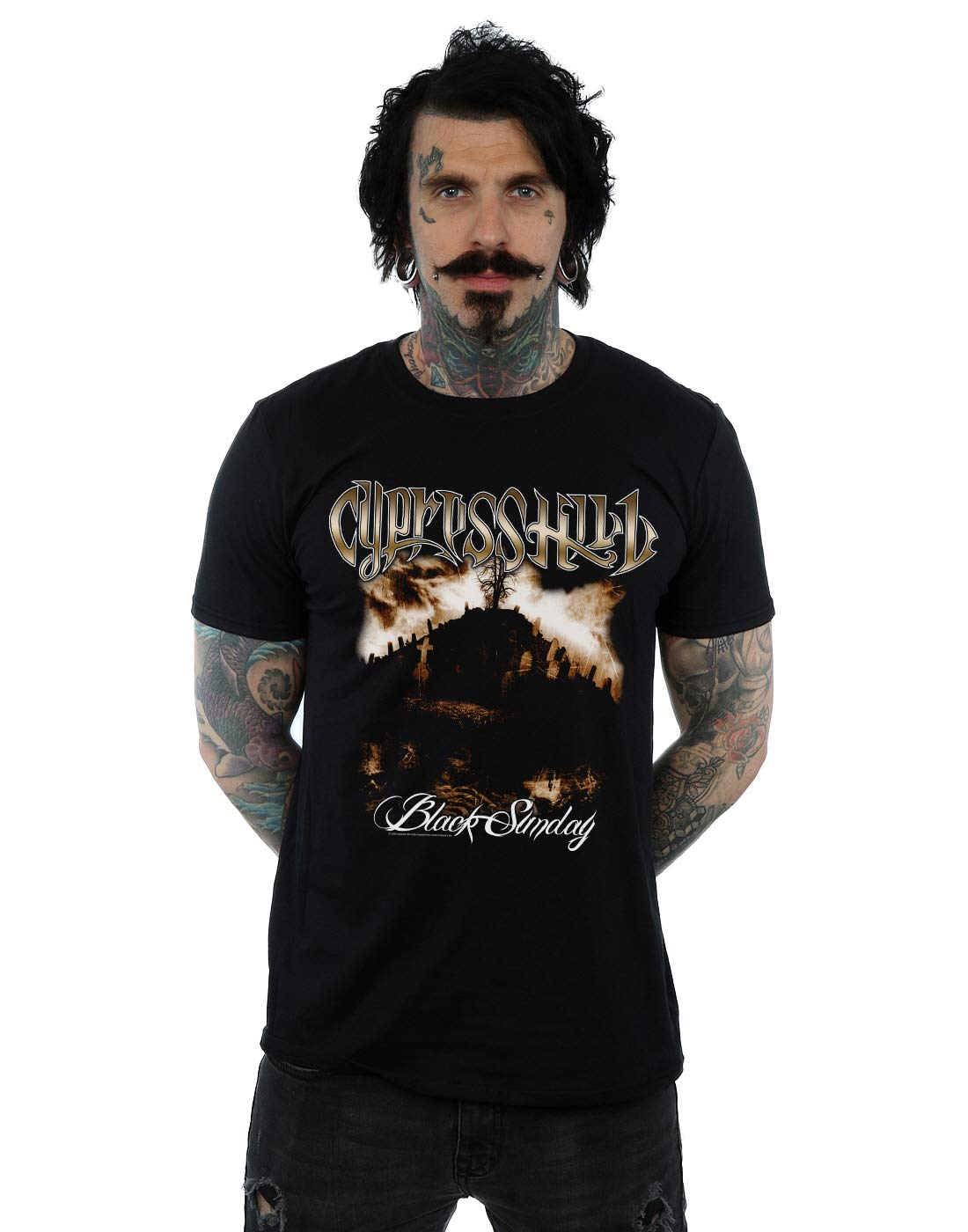 Absolute Cult Men's Black Cypress Hill Sunday T-Shirt XXXXX-Large
