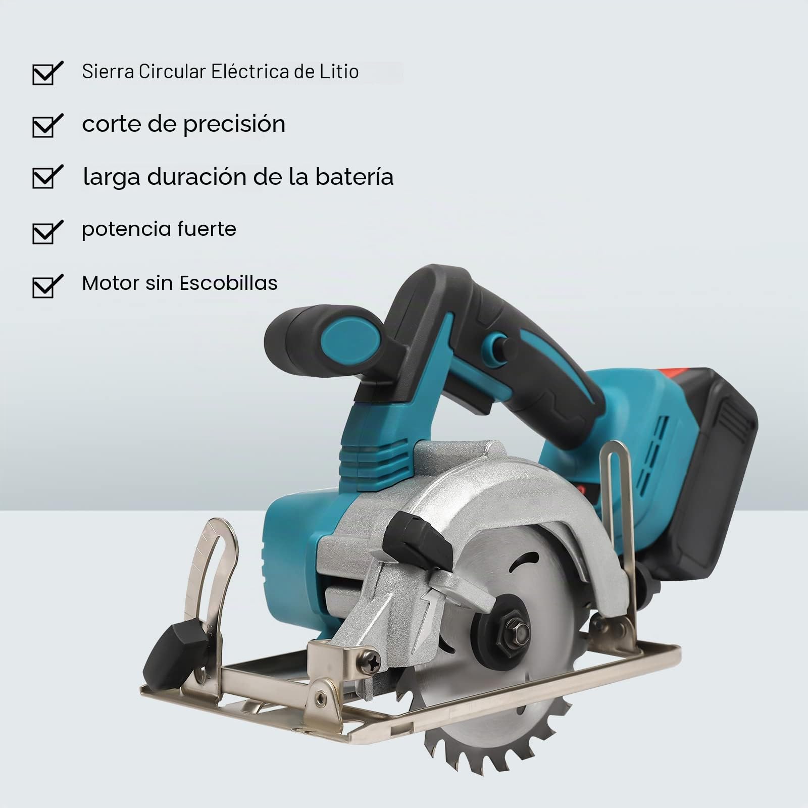 Sierra circular de batería, 4,0 Ah, batería, 4000 rpm, corte en ángulo de 0-45 grados, 6-1/2 pulgadas, sierra eléctrica con cargador, guía paralela, cuchilla de corte 4.0 Ah, batería, sierra circular