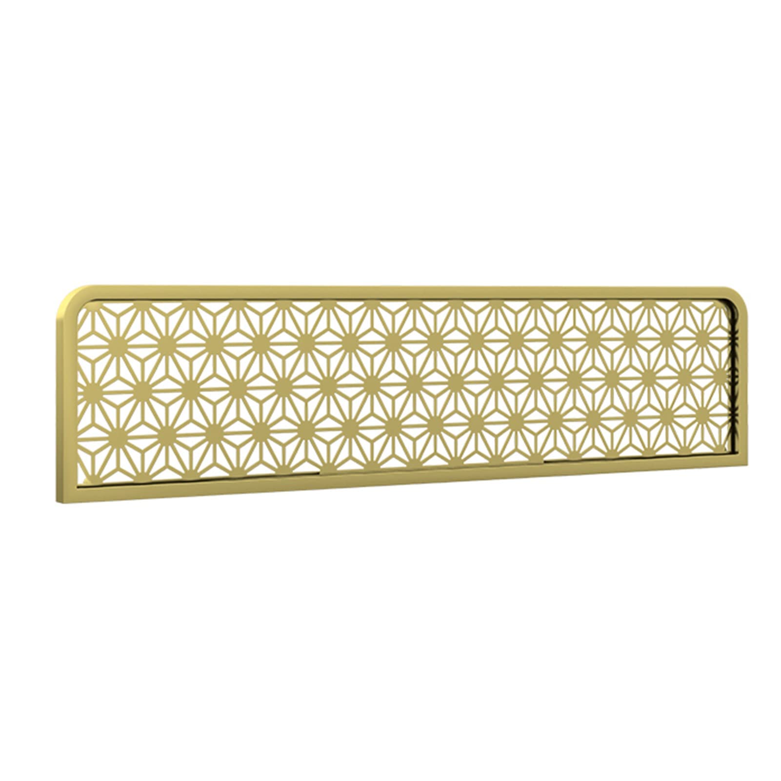 KLGFBDC Stylish Gold Decorative Iron Partitions, 110cm Semi-Privacy Desk Dividers for Dining Areas, Restaurant & Office Countertops, Modern HOL-Out Design