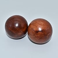 Vista 7 de 2 Inches Baoding Balls Chinese Health Exercise Stress Balls Rosewood