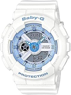 ساعة بيبي جي للنساء انالوج - ديجيتال بسوار من الراتنج من كاسيو - BA - 110BE - 7A , 2724458601197