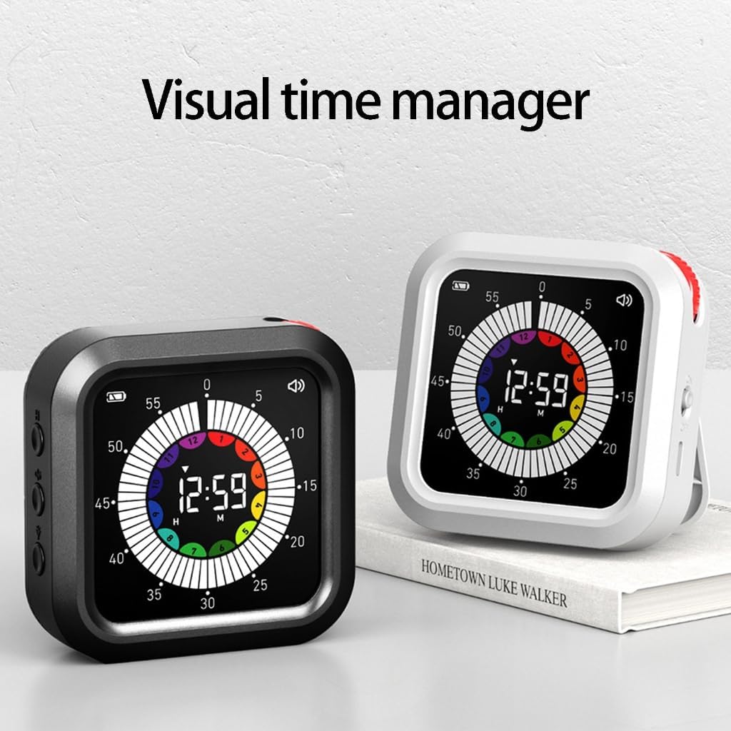 Visual Digital Timer With Lanyard Rechargeable LCD Display Countdowns/Up 12H 59M For Students Home Office And Fitness