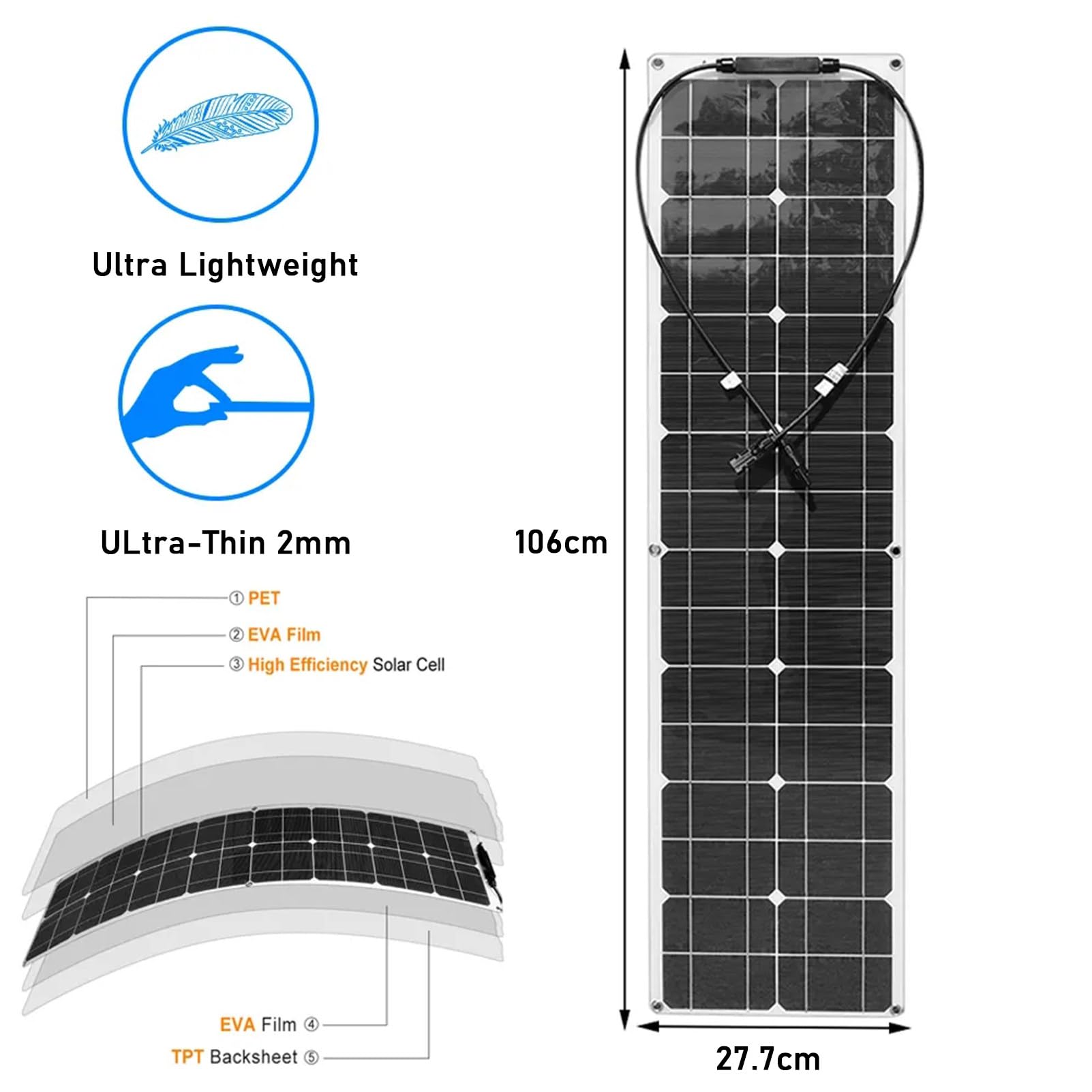 Kit Pannello Solare, Kit Pannello Solare 2x200w Cella Solare Fotovoltaica Ricaricabile 12v con Alimentatore Controller 10a per Caricabatterie Marino per Auto Roulotte,4x200