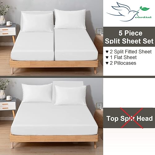 Miniatura 6 de Cordial - Juego de sábanas de 100 % algodón egipcio, 1000 hilos, extra suave, calidad de hotel de lujo, sábanas de algodón de fibra larga, juego de