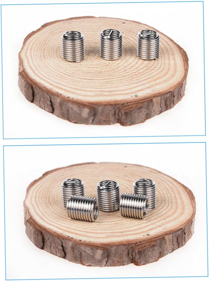 60 PCS Stainless Steel Thread Insert Kit Helical Wire Repair Tool for Automotive Engine Thread Restoration and Protection