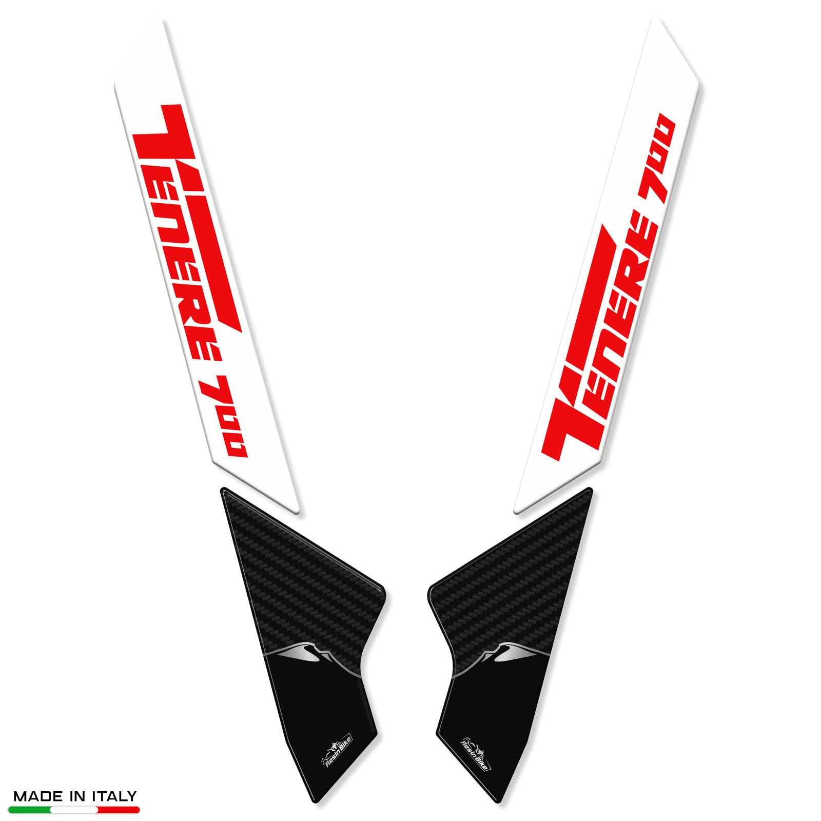 Resin Bike Adesivi 3D Resinati Per Yamaha Tenere 700 (2022-2023) – Protezione Paramotore E Parafango Da Graffi – Coppia – Made In Italy