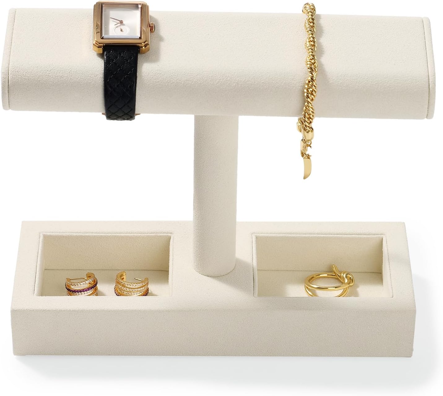 T-Bar Watch Stand, Jewelry Storage Trays for Dresser Vanity