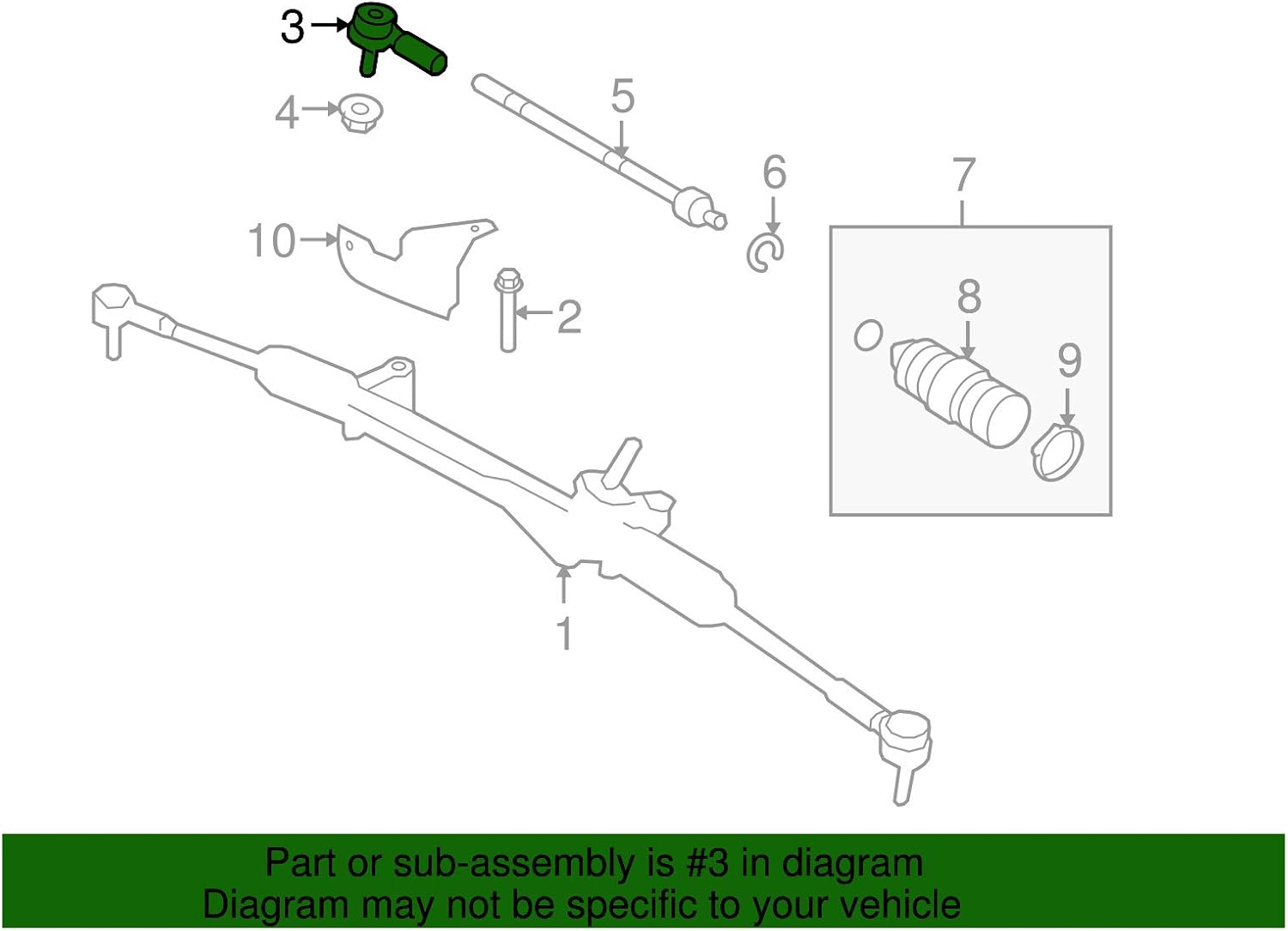 Genuine Ford 8L8Z-3A130-A Spindle Rod Connecting End