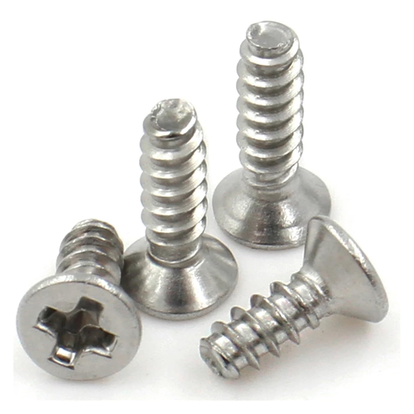 100/200 pz M1 M1.2 M1.4 M1.7 M2 M2.5 304 In Acciaio Inox Croce Incasso A Testa Piatta Viti Autofilettanti(6mm,M1.2 (200pcs))