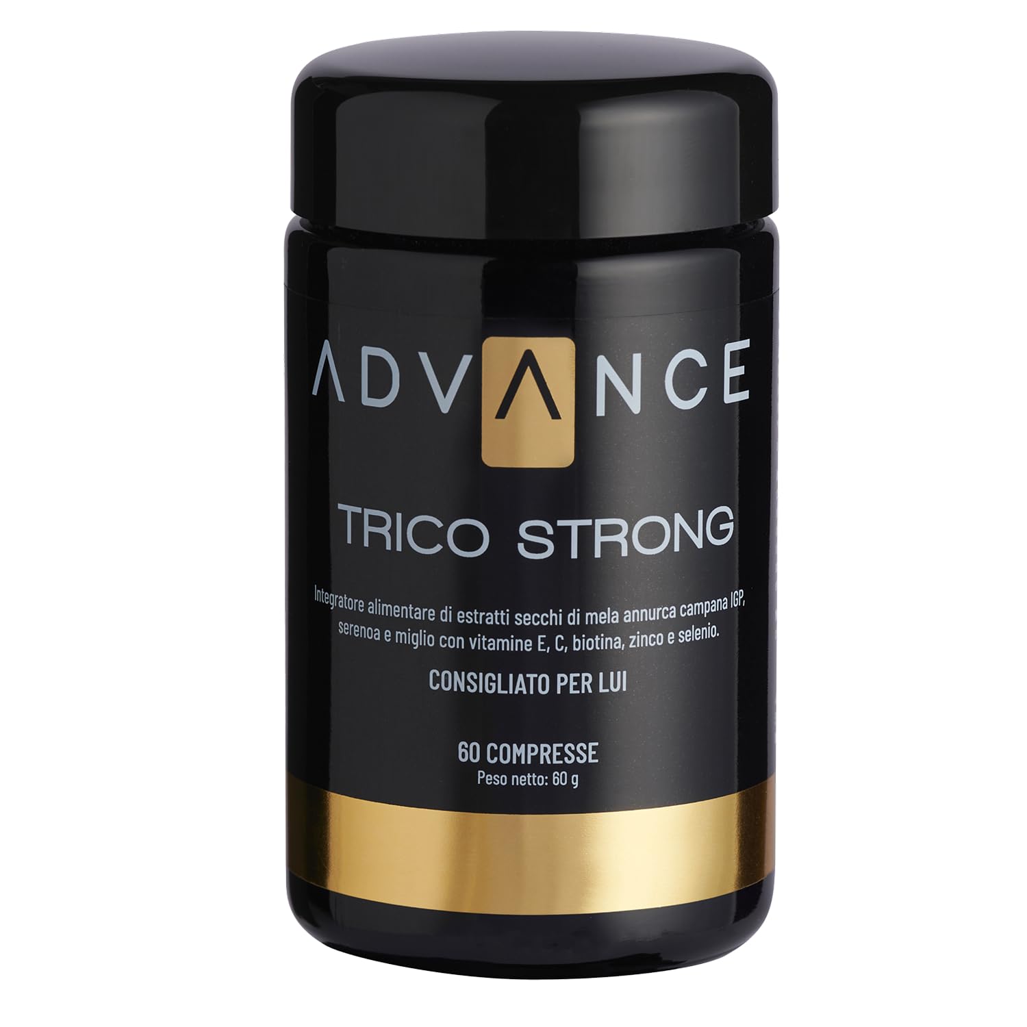 Trico Strong 60 Compresse - Mix di Estratti Vegetali, Minerali e Vitamine per il Benessere dei Capelli dell’Uomo