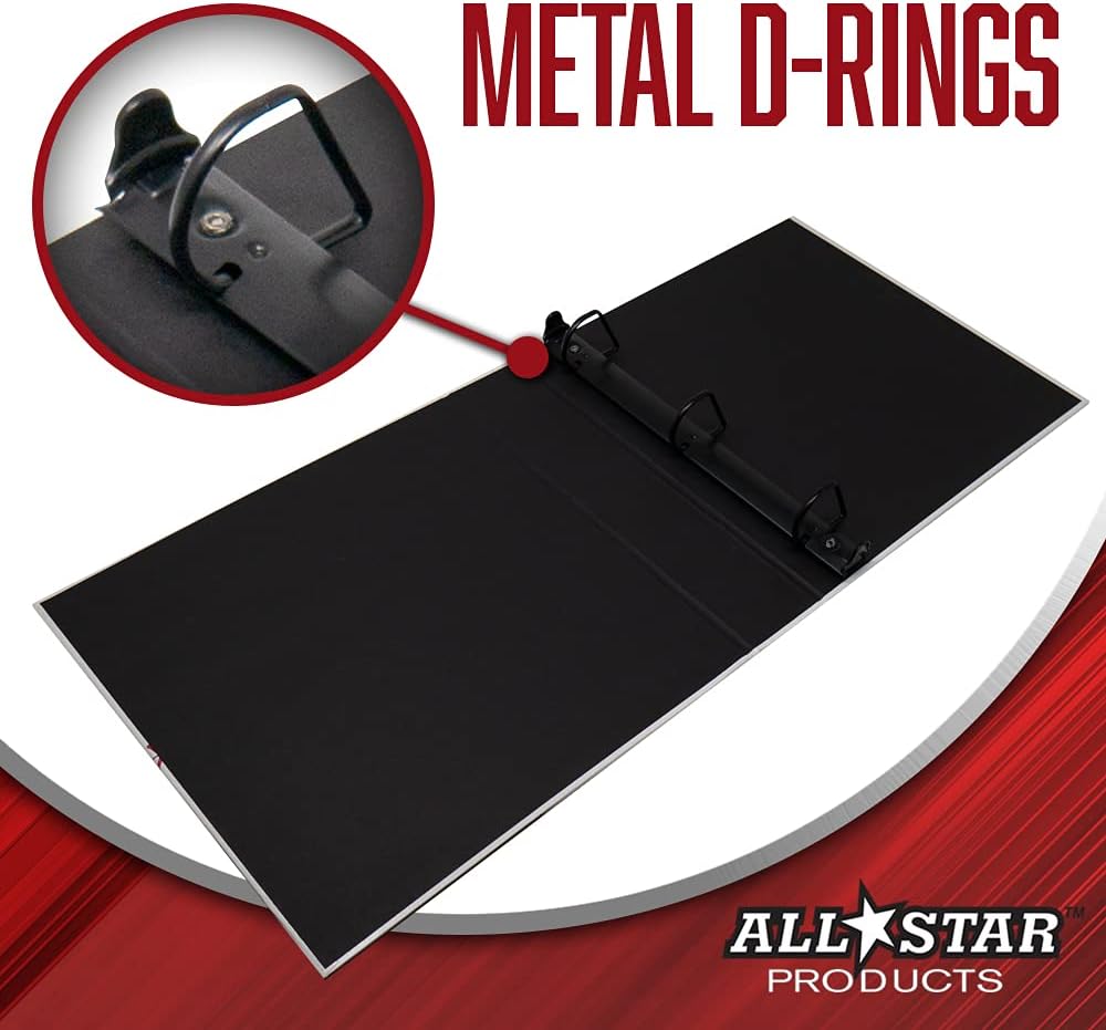 Baseball Card Binder with 50 Transparent Sleeves | Baseballz Texture by All Star Products | Real Look & Feel | Patented 3-Ring Album for Trading Card Protection