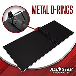 Baseball Card Binder with 50 Transparent Sleeves | Baseballz Texture by All Star Products | Real Look & Feel | Patented 3-Ring Album for Trading Card Protection
