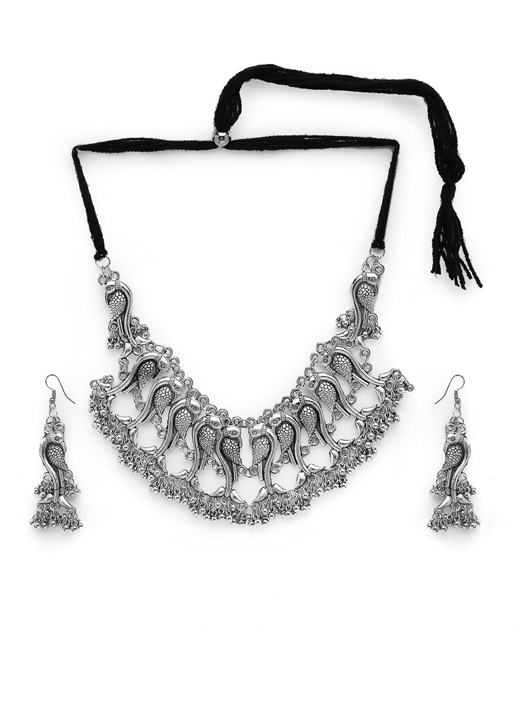 YouBella Jewellery for Women Aghani Tribal Oxidised Necklace Jewellery Set with Earrings for Women & Girls (Style 2) (B091N3B6ZF) Amazon Price History, Amazon Price Tracker