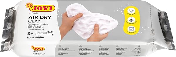 La pâte à modeler Jovi Air Dry blanche, offrant une texture douce et une grande malléabilité pour toutes vos créations.