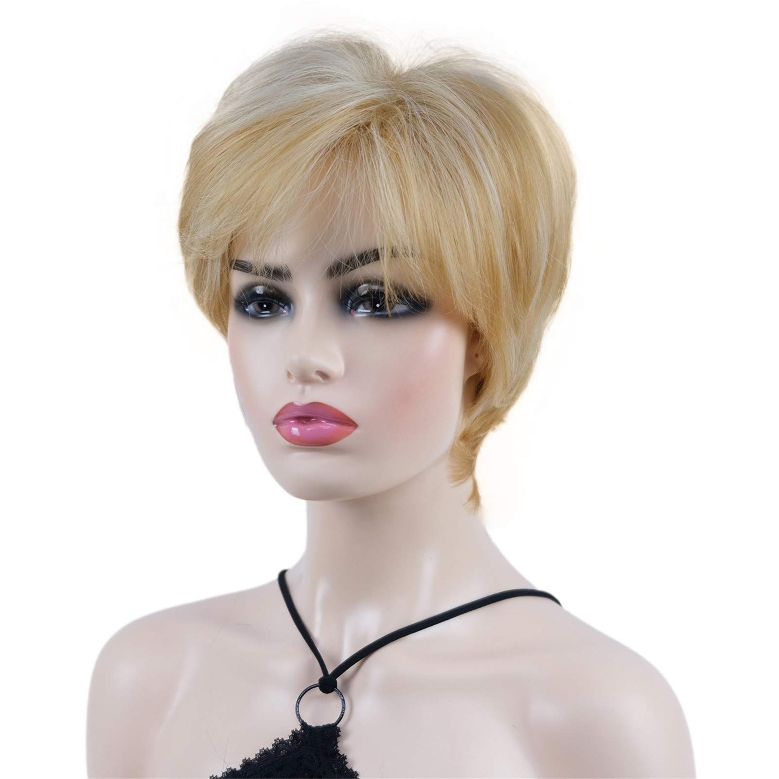 Wiginway Short Straight Synthetic Wigs with Bangs Premium Hair for Women #27-613