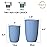 Wheat Straw Cups 6 PCS Good Alternative to Plastic Reusable Cups 12 oz Unbreakable Drinking Cup Reusable Dishwasher Safe Water Plastic Glasses Light Blue