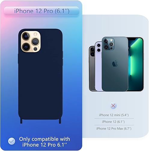 Miniatura 7 de Funda compatible con iPhone 15 Pro con cordón, funda cruzada para iPhone con correa ajustable a prueba de golpes protección contra caídas, funda de