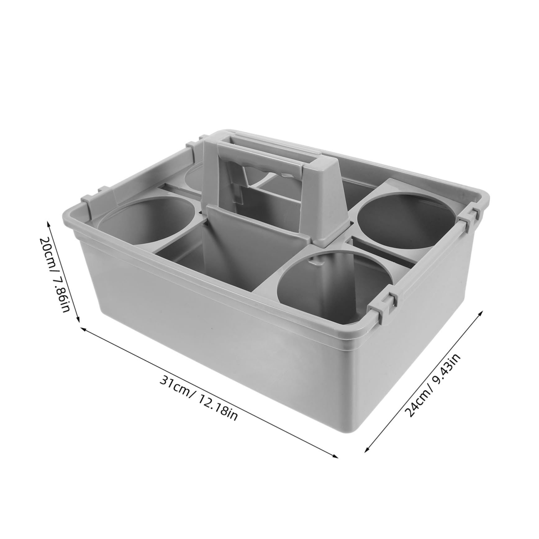 PRETYZOOM Cesta para Organización Ergonómica Compartimentos Separados Limpieza de Plástico Asa y Transporte Cómodo Hogar o Hotel