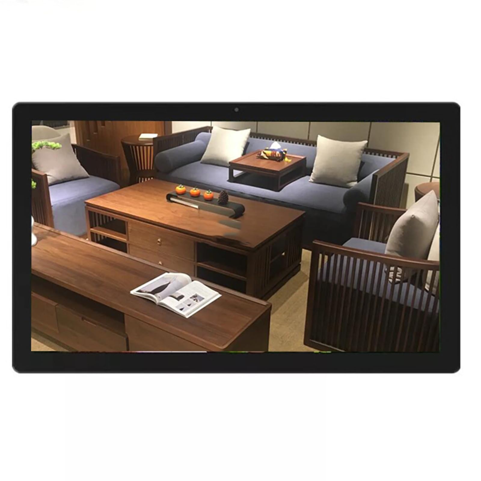 MYUYEE 27-Inch 1080P Ips High-Definition Digital Photo Frame - Wall-Mounted Advertising Display Rack (Black)