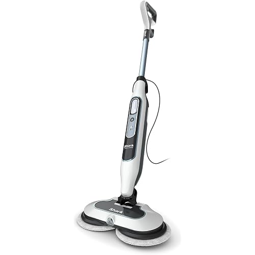 Shark S8200 Steam & Scrub Steam Mop with Steam Blaster Technology All-in-One Hard Floor Steam Mop with 2 Steam Modes, White (Renewed)