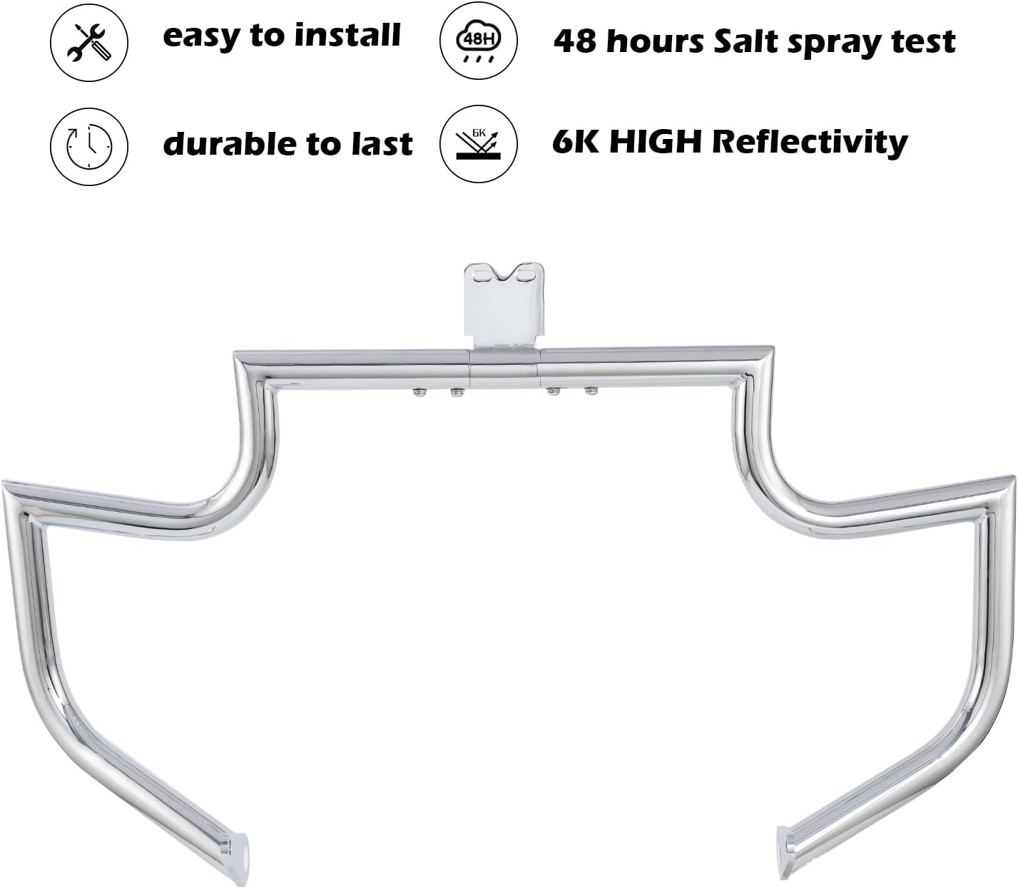 Kinglemc Crash Bar Engine Guard Highway Freeway Bar for Kawasaki Vulcan VN800 VN800A VN800B 1995-2005 (Chrome)