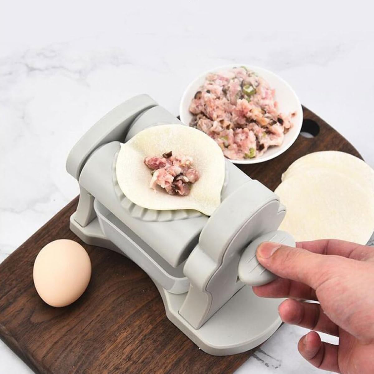 Semi-automatic Dumpling Maker Tool Compact Dough Presser for Quick Dumpling Wrappers Convenient Kitchen Gadget Fun Family Cooking Assistant