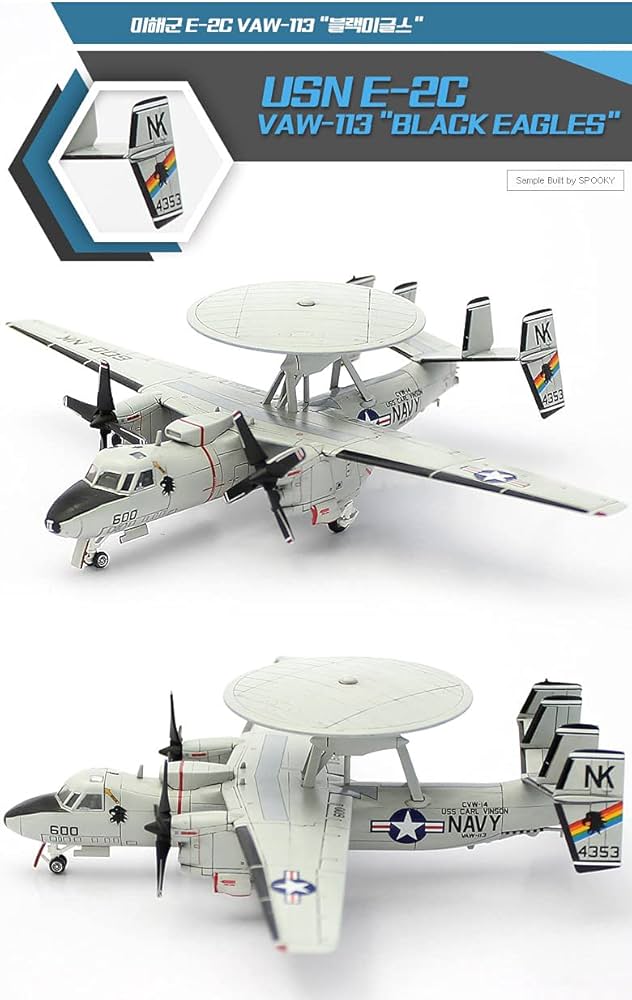 Amazon.com: Academy 1/144 US Navy E-2C Hawkeye VAW-113 Black