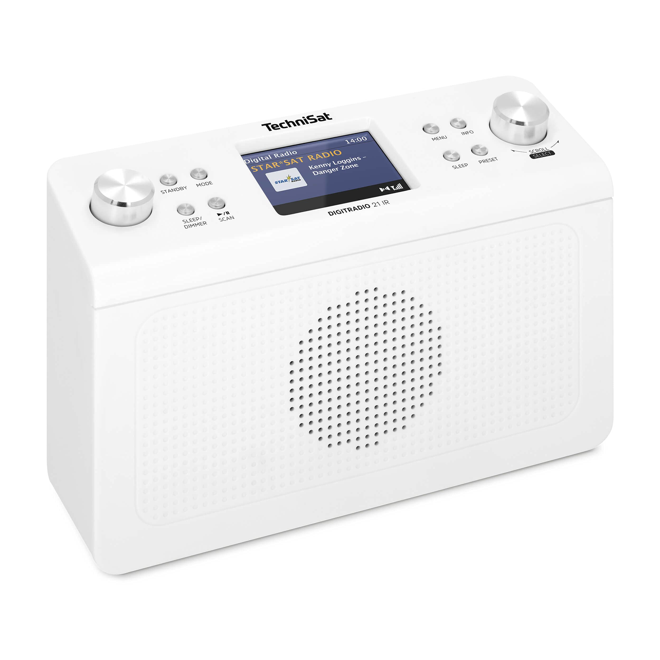 TechniSat DIGITRADIO 21 IR Radio da cucina sottobanco DAB+ FM Internet Bluetooth 2W 2,8" bianco