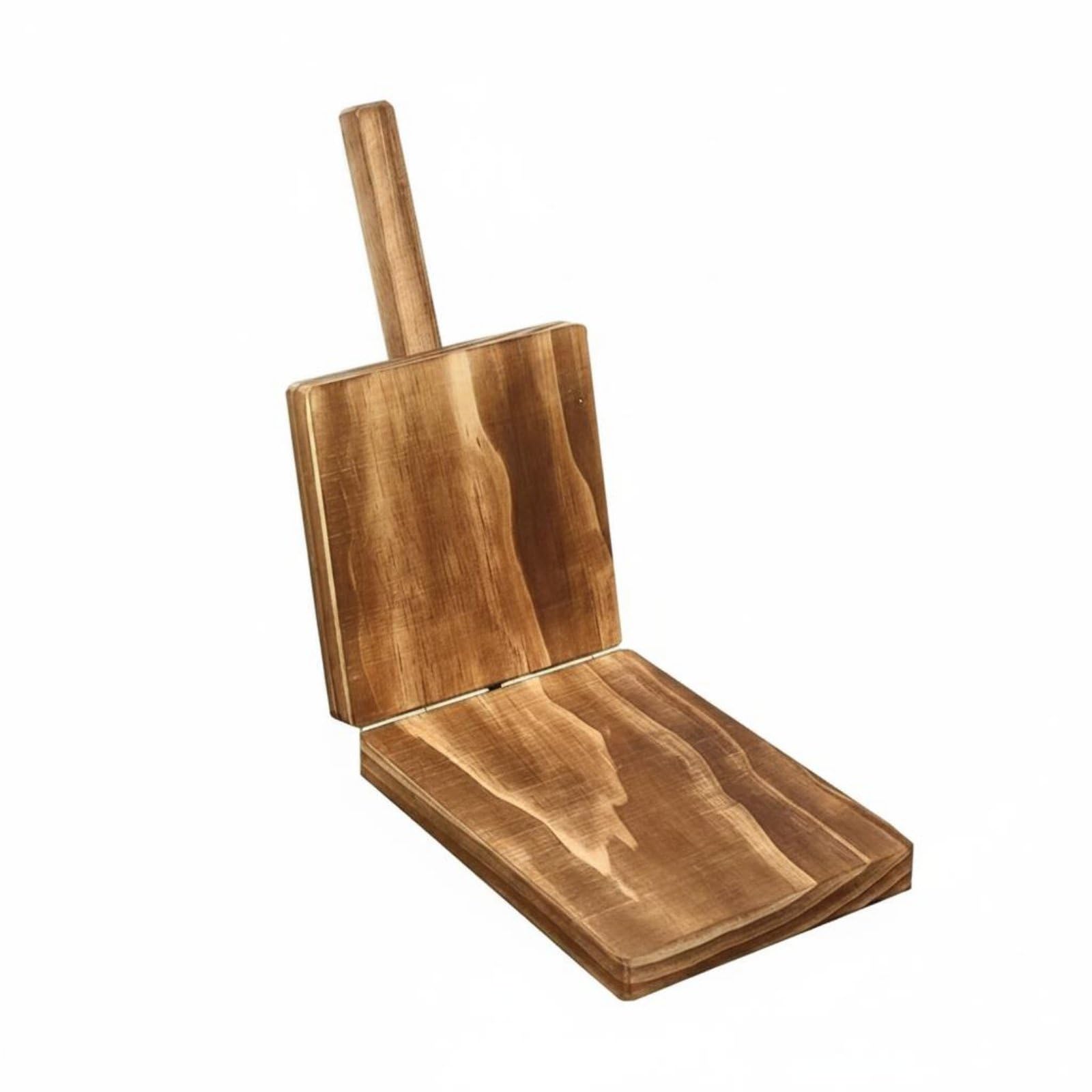 Mold Resistant Stainless Steel Pastry Flattener Easy to Use Hinged Pastry Presser Non-Stick Wooden Dumpling Wrapper Press for Home Cooks, XL, Carbonized-image-39