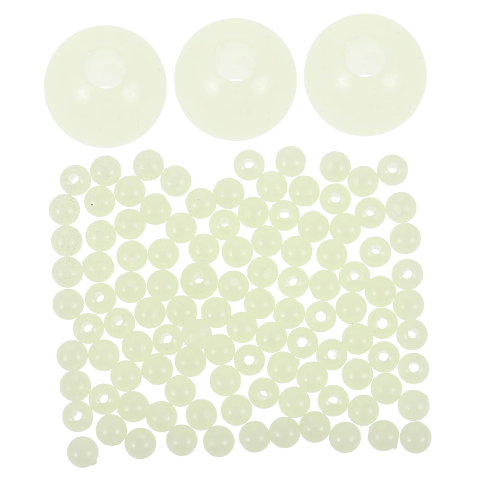 GOOHOCHY Glow in Dark Fishing Beads 200pcs Lure Beads Fluorescent for Sea Lake River Lure Tools