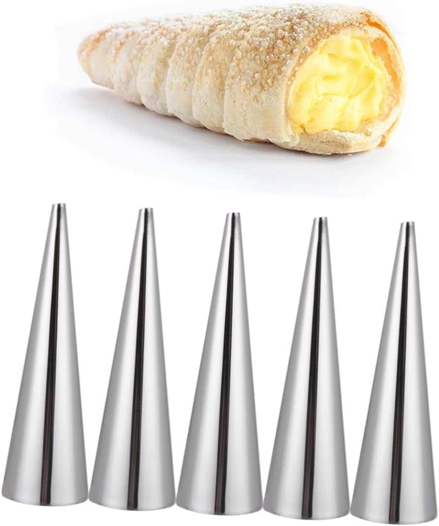 Ciieeo 27pcs Non-stick Steel Baking Molds for Bread Reusable Croissant Shaper for Home Baker