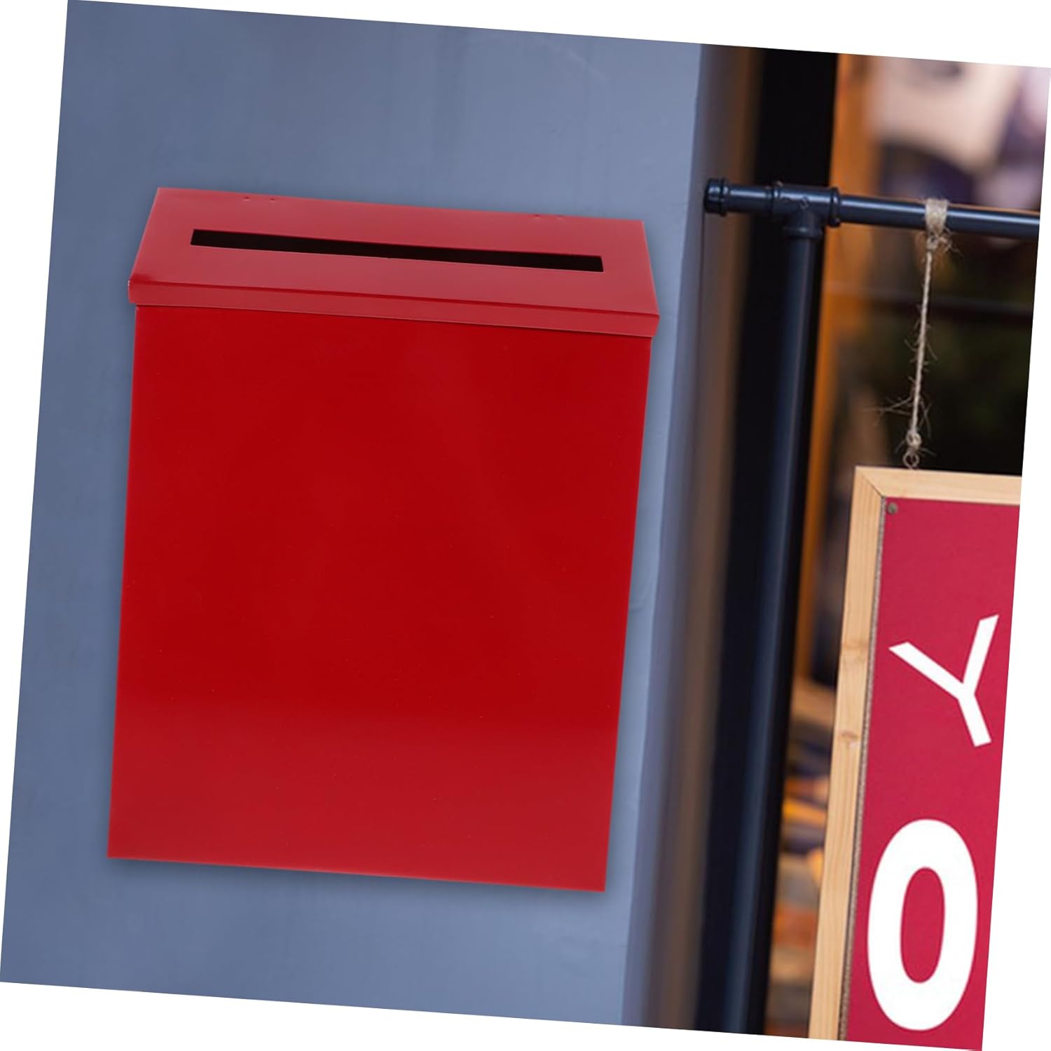Uonlytech Vintage Wall Mount Mailbox Retro Letterbox for Outdoor Use Decorative Antique Mail Organizer for Home and Office Design for Country