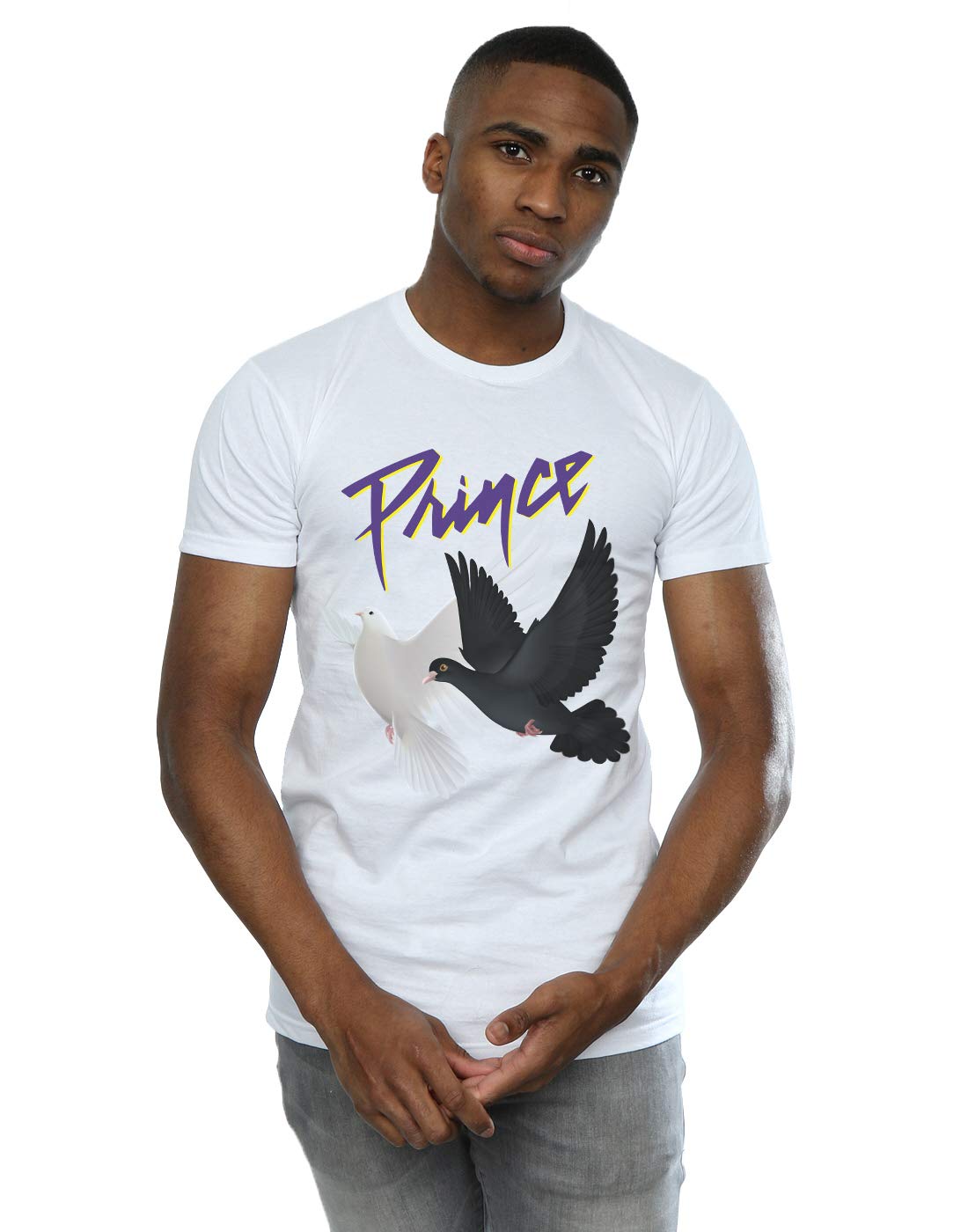 Absolute Cult Men's White Prince When Doves Cry T-Shirt Large