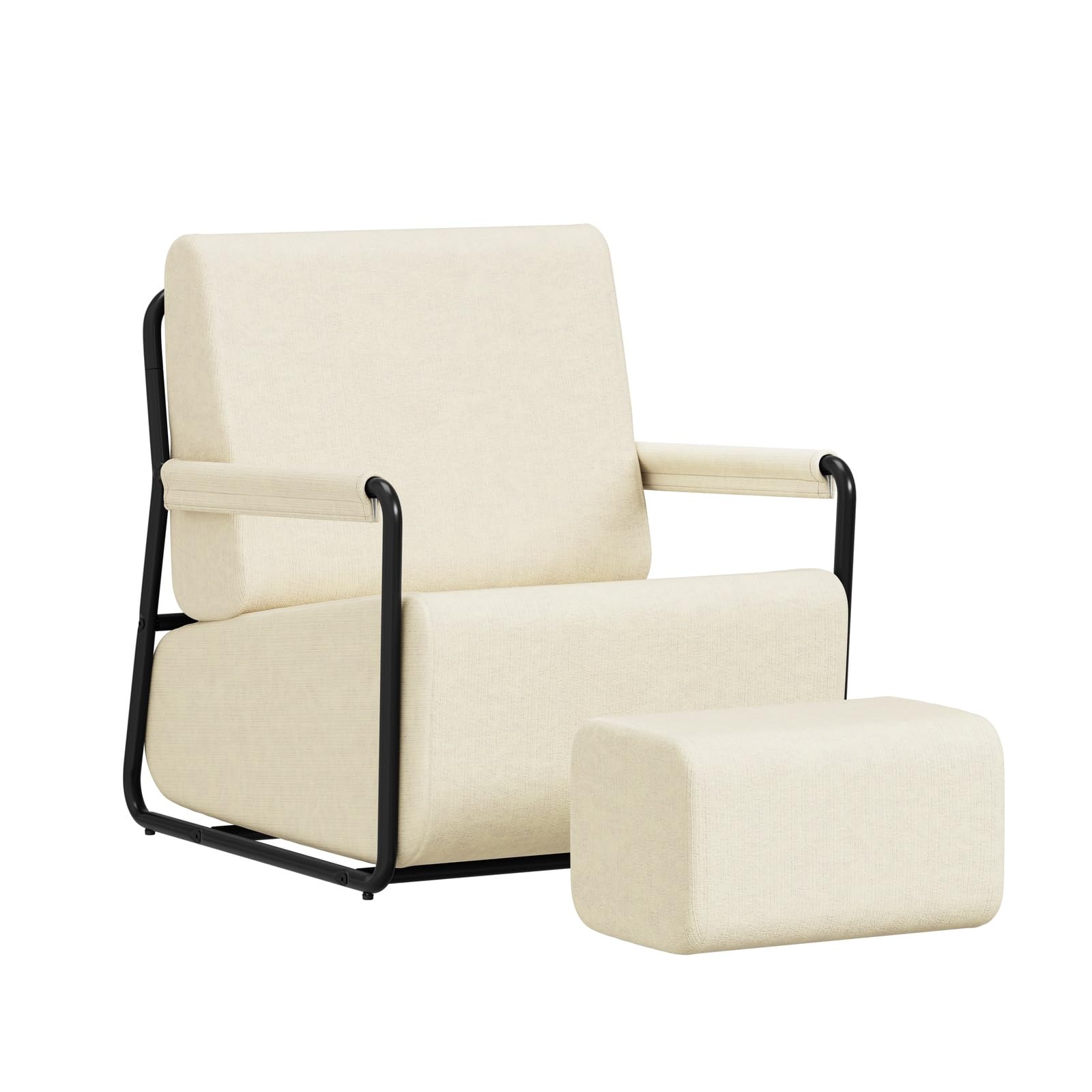 SoBuy Sillón Relax con reposapiés, Espuma 30D y Confort ergonómico 67x74x78