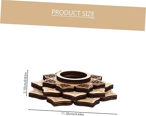 Miniatura 7 de Levemolo Soporte de bola de cristal Base de exhibición de huevo de avestruz Pantalla de cristal Fengshui Soporte de cristal de madera Soporte de