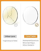 Vista 3 de Cyxus Gafas de bloqueo de luz azul de titanio para hombres y mujeres, anteojos para computadora, anteojos para pantalla y video, antifatiga ocular