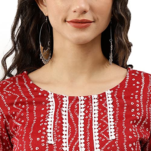 Image of NAINVISH Women's Cotton Blend Straight Fit Casual Kurti