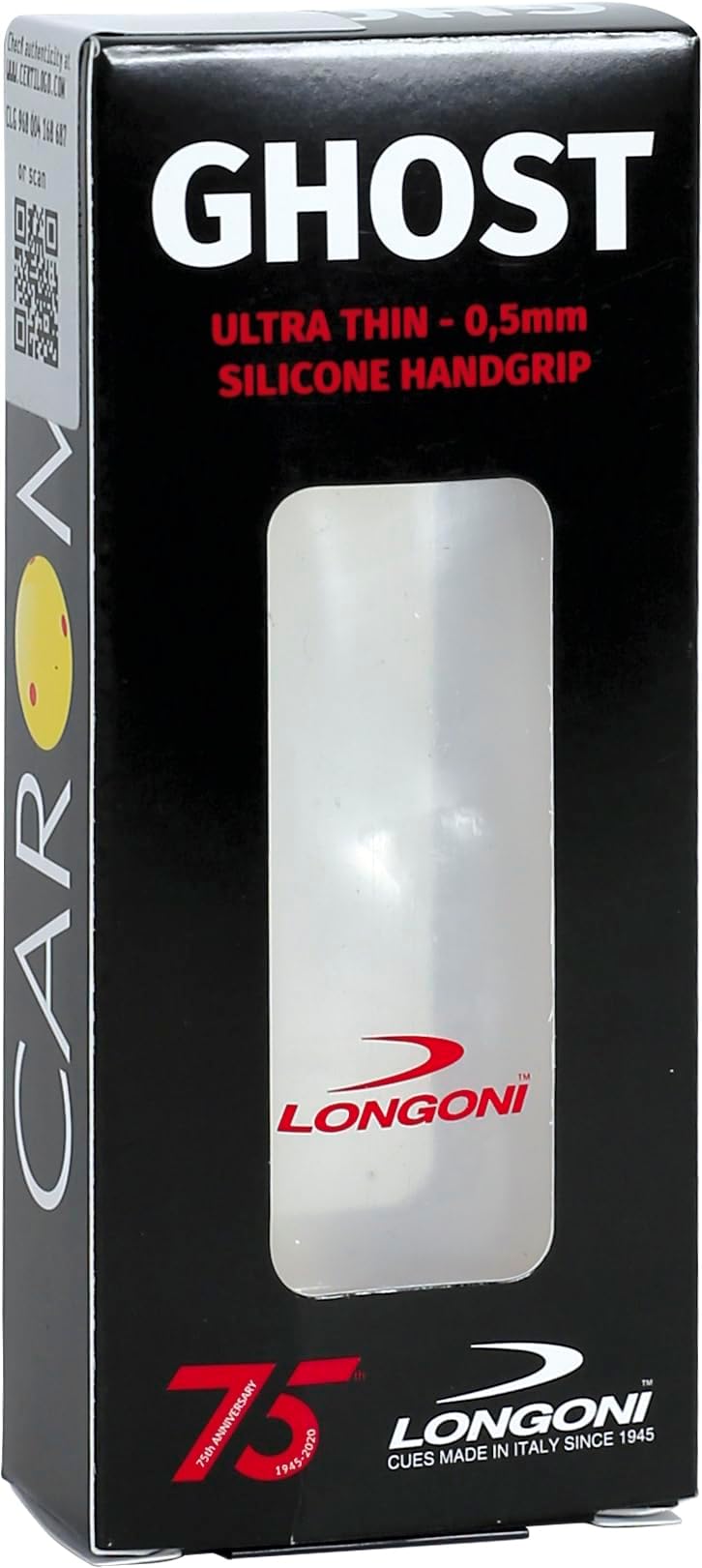 Longoni Ghost Ultra Thin 0.5 mm Silicone Billiard Pool Carom Cue Handgrip Wrap