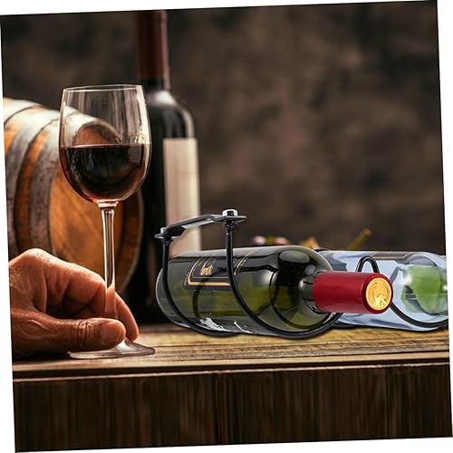 Miniatura 8 de Gabinete de botella de vino Titular de hierro Estante de vino Gabinete de diseño acanalado para organizar para el hogar Hotel Bodega de vino