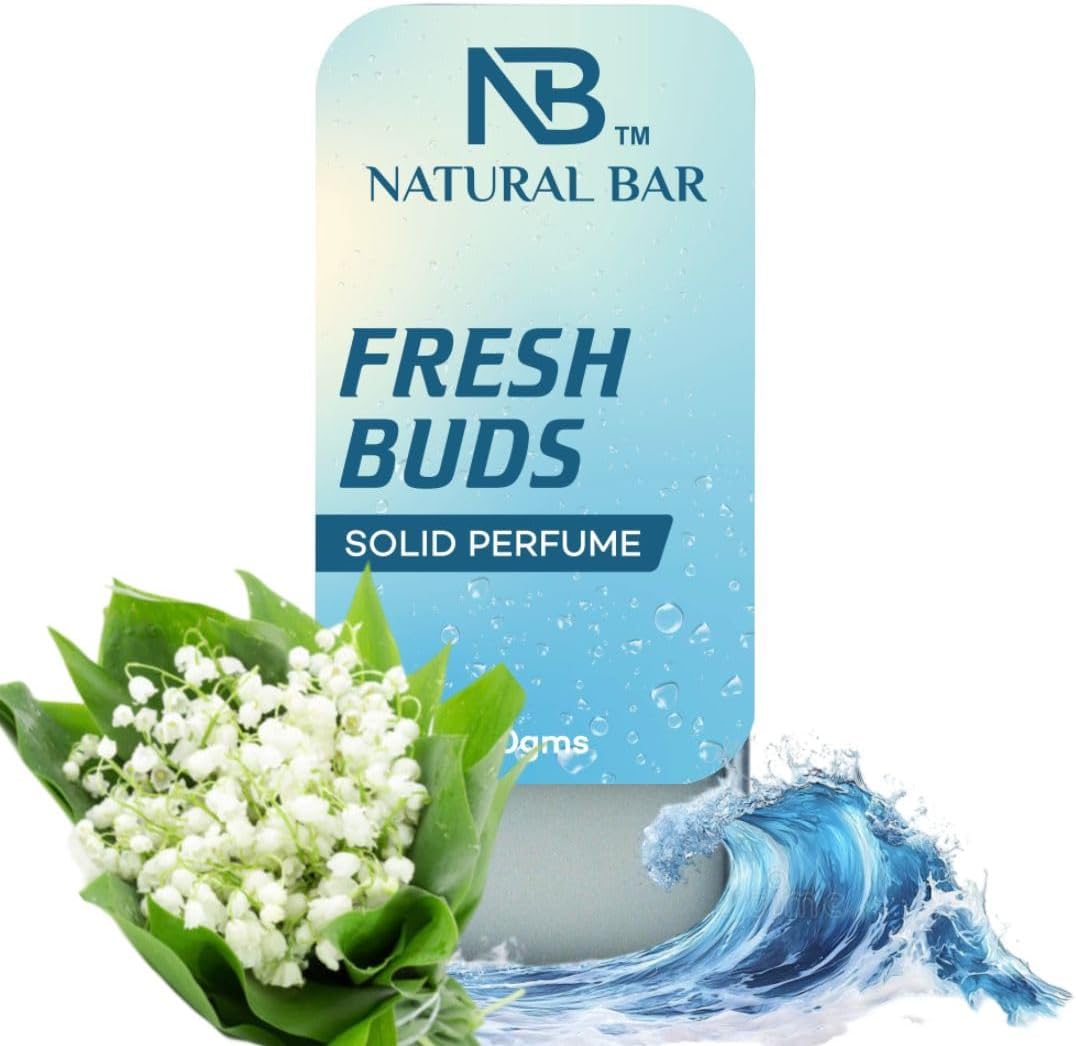 Fresh buds solid perfume | Alcohol Free Cologne for Men & Women | Non-Greasy Wax Perfume | Strong & Lasting Fragrance | Gifting Set for Him & Her